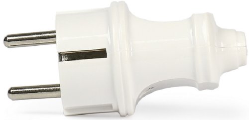 Вилка электрическая с заземлением прямая Smartbuy 16А белый картинка 